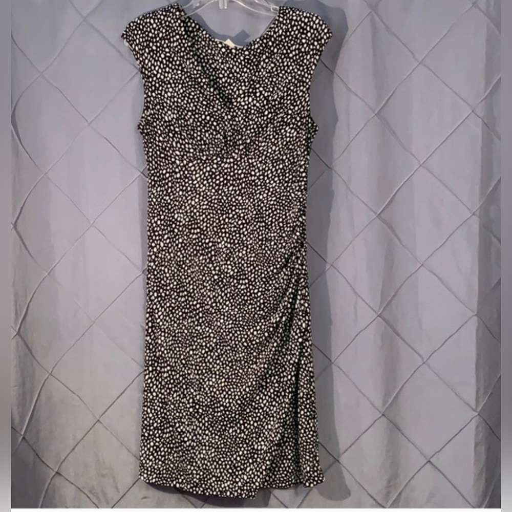 Kenneth Cole Black/white dress polkadot small